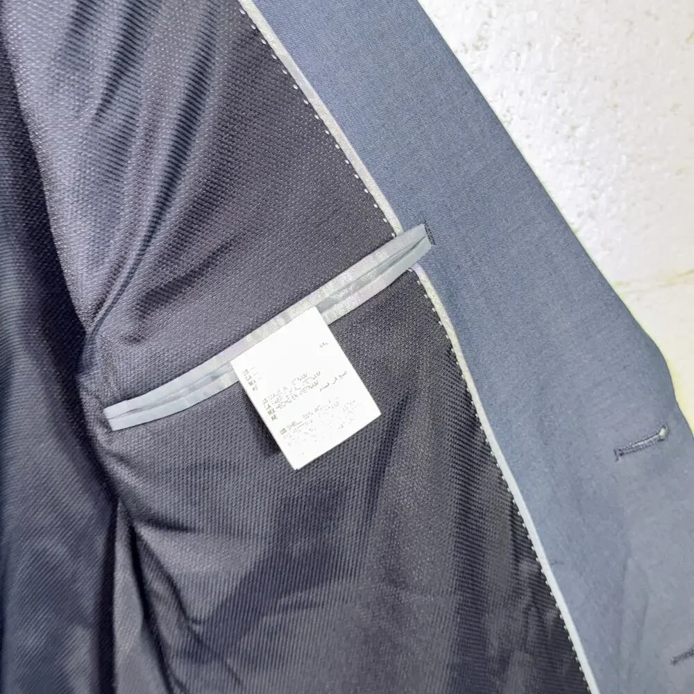 Bar III Men's Slim-Fit Wool-Blend Solid Suit Jacket, blue 44L $425